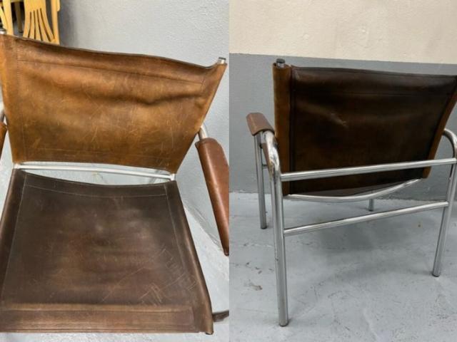 Rénovation de fauteuils Klinte en cuir de 1980