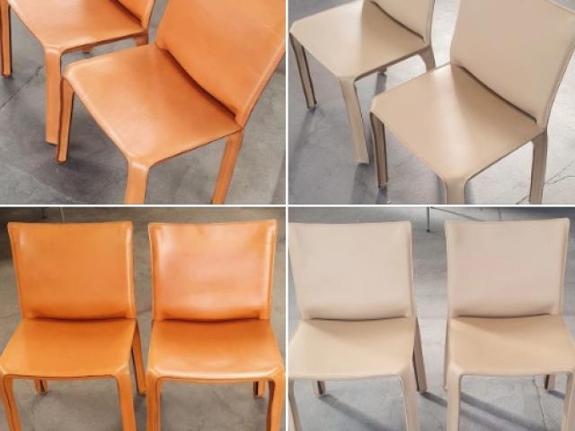 Changement de tendance et de couleur pour 4 chaises Cassina